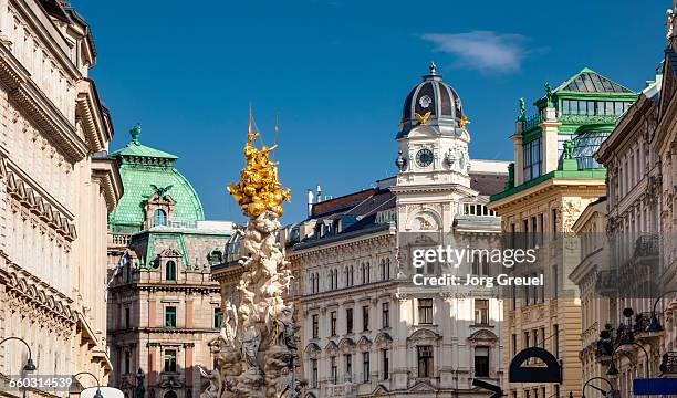 pestsäule - centro di vienna foto e immagini stock