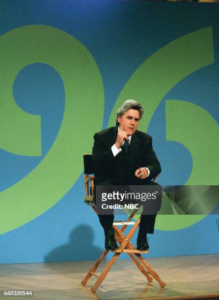 Episode 1062 -- Pictured: Host Jay Leno during the "Look Back at 1996" segment on December 31, 1996 -- Photo by: Margaret Norton/NBC/NBCU Photo Bank...