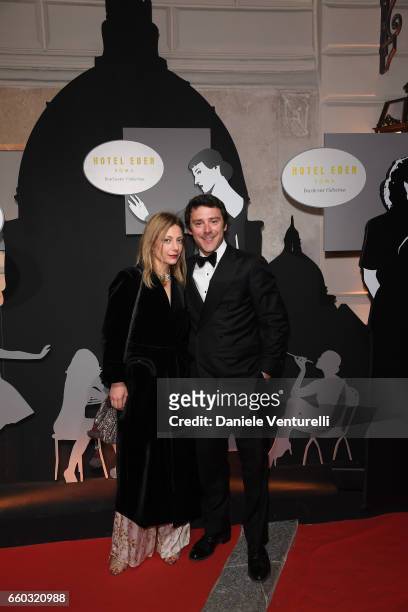 Maria Sole Torlonia and Filippo Fani Ciotti attend Grand Opening Party Hotel Eden of Hotel Eden on March 28, 2017 in Rome, Italy.