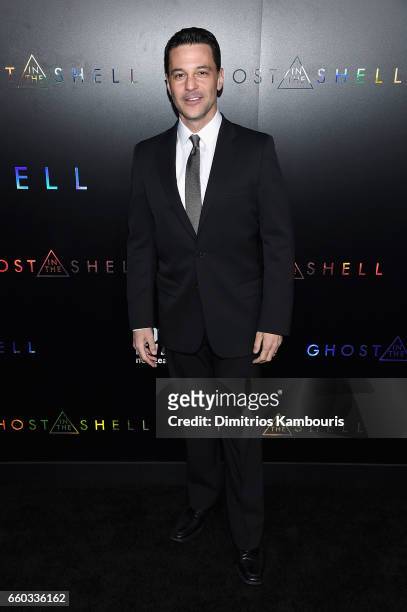 David Alan Basche attends the "Ghost In The Shell" premiere hosted by Paramount Pictures & DreamWorks Pictures at AMC Lincoln Square Theater on March...