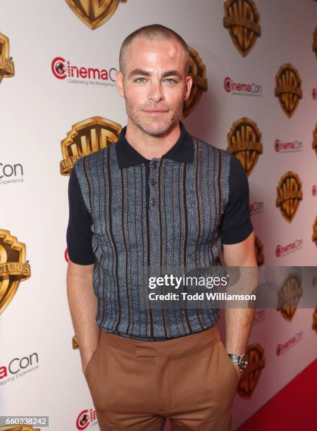 Actor Chris Pine at CinemaCon 2017 Warner Bros. Pictures Invites You to The Big Picture, an Exclusive Presentation of our Upcoming Slate at The...