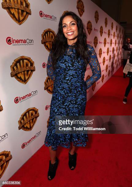 Actor Rosario Dawson at CinemaCon 2017 Warner Bros. Pictures Invites You to The Big Picture, an Exclusive Presentation of our Upcoming Slate at The...