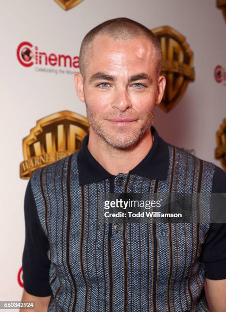 Actor Chris Pine at CinemaCon 2017 Warner Bros. Pictures Invites You to The Big Picture, an Exclusive Presentation of our Upcoming Slate at The...