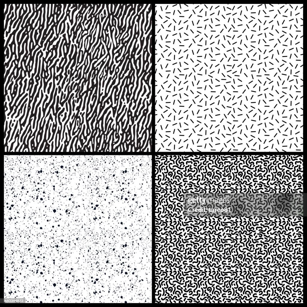 4 Seamless 80s Pattern Tiles