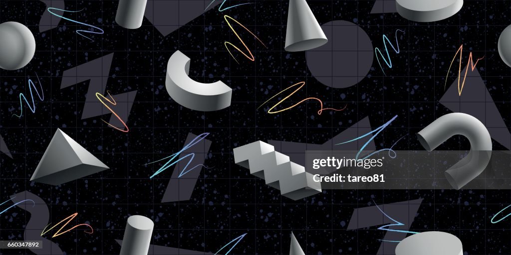 Seamless 80s Pattern Tile