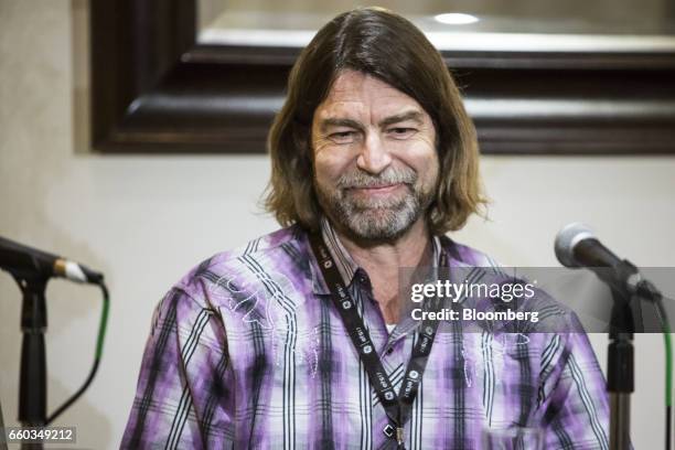 Bert Haskell, chief technical officer of Pecan Street Inc., smiles during a panel discussion at the ETS17 conference in Austin, Texas, U.S., on...