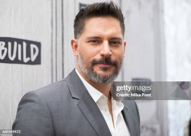 Joe Manganiello attends Build Series to discuss "Smurfs: The Lost Village" at Build Studio on March 20, 2017 in New York City.