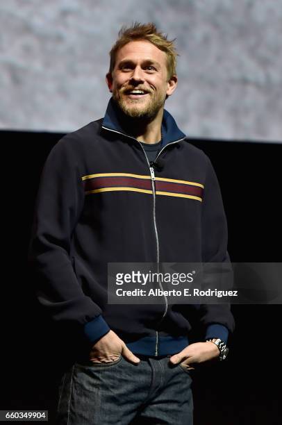 Actor Charlie Hunnam onstage during CinemaCon 2017 Warner Bros. Pictures Invites You to "The Big Picture," an Exclusive Presentation of our Upcoming...