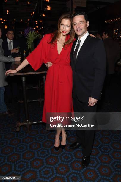 Alysia Reiner and David Alan Basche attend the "Ghost In The Shell" premiere after party hosted by Paramount Pictures & DreamWorks Pictures at The...