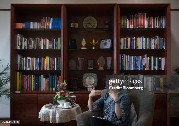 Sri Mulyani Indrawati, Indonesia's minister of finance, speaks during an interview in Jakarta, Indonesia, on Monday, Feb. 13, 2017. Since...