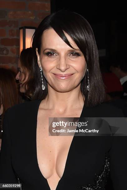 Juliette Binoche attends the "Ghost In The Shell" premiere after party hosted by Paramount Pictures & DreamWorks Pictures at The Ribbon on March 29,...