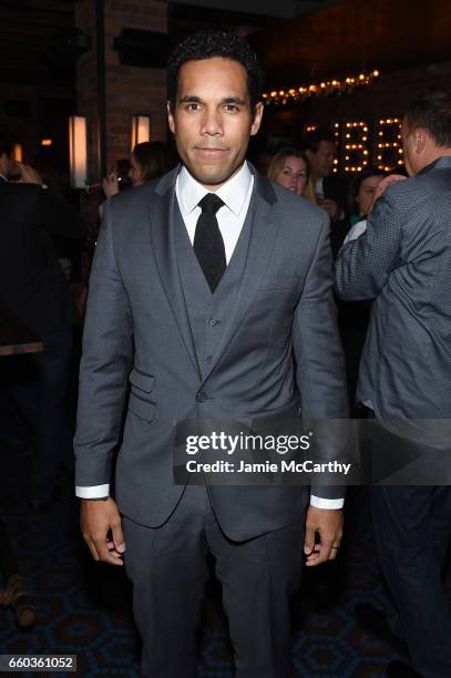 Lasarus Ratuere attends the "Ghost In The Shell" premiere after party hosted by Paramount Pictures & DreamWorks Pictures at The Ribbon on March 29,...