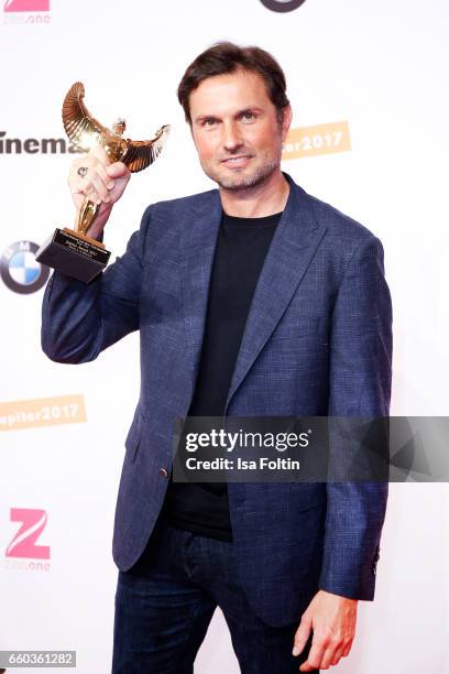 German actor and award winner Simon Verhoeven attends the Jupiter Award at Cafe Moskau on March 29, 2017 in Berlin, Germany.