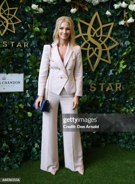 Anna Heinrich arrives ahead of the Star Doncaster Mile Inaugural Luncheon at The Star on March 30, 2017 in Sydney, Australia.