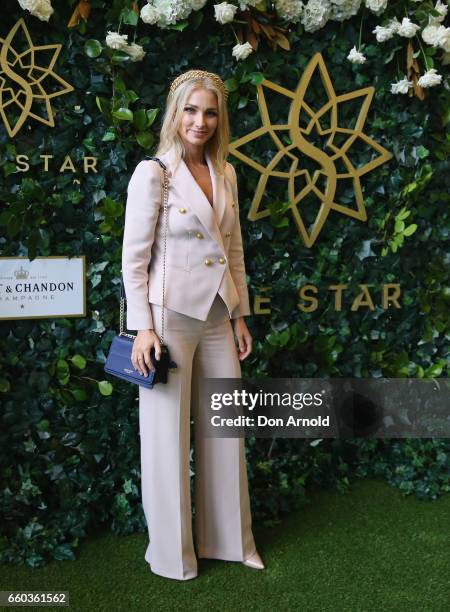 Anna Heinrich arrives ahead of the Star Doncaster Mile Inaugural Luncheon at The Star on March 30, 2017 in Sydney, Australia.