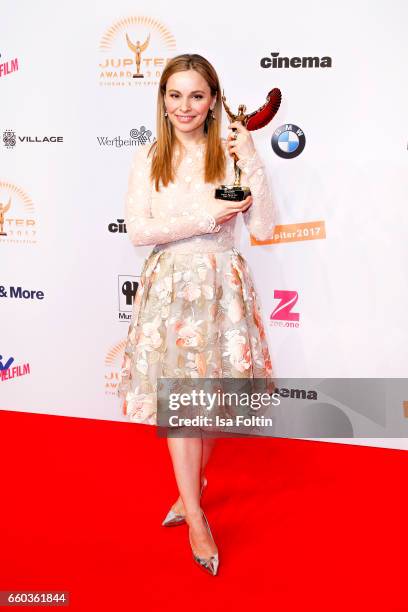 German actress and award winner Mina Tander attends the Jupiter Award at Cafe Moskau on March 29, 2017 in Berlin, Germany.