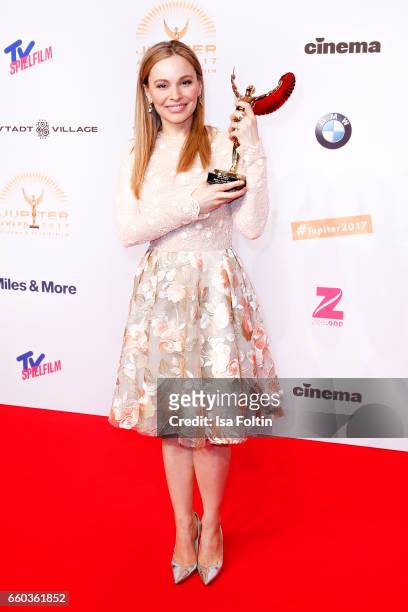 German actress and award winner Mina Tander attends the Jupiter Award at Cafe Moskau on March 29, 2017 in Berlin, Germany.