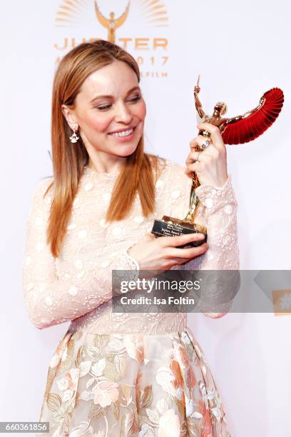 German actress and award winner Mina Tander attends the Jupiter Award at Cafe Moskau on March 29, 2017 in Berlin, Germany.