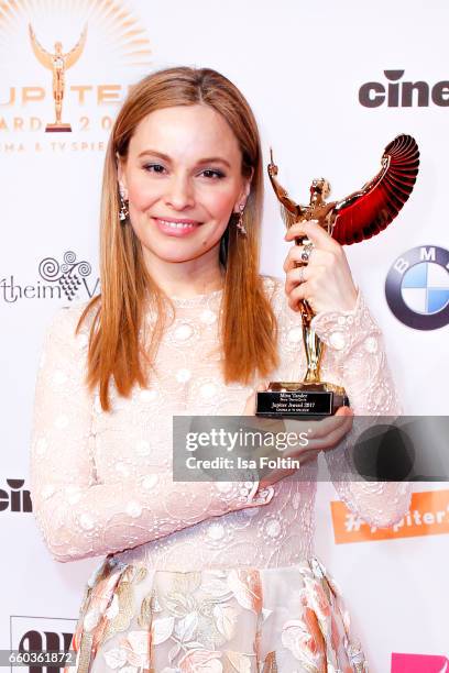 German actress and award winner Mina Tander attends the Jupiter Award at Cafe Moskau on March 29, 2017 in Berlin, Germany.