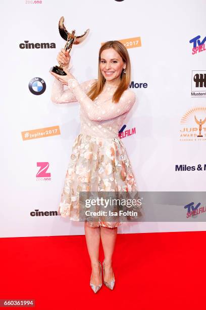 German actress and award winner Mina Tander attends the Jupiter Award at Cafe Moskau on March 29, 2017 in Berlin, Germany.