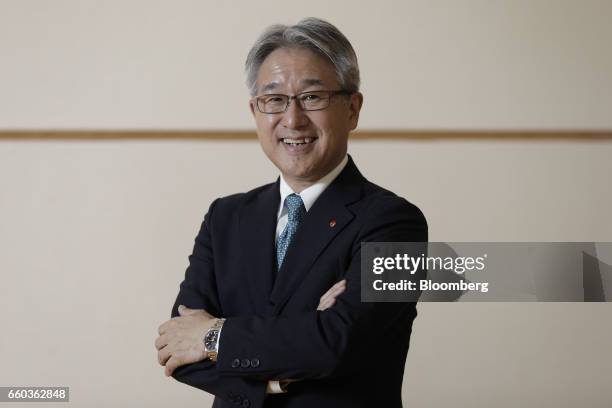 Takaaki Nishii, president and chief executive officer of Ajinomoto Co., poses for a photograph in Tokyo, Japan, on Friday, March 24, 2017. Ajinomoto...