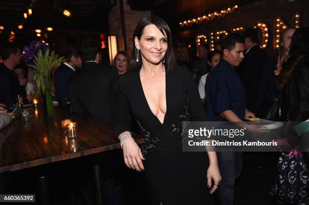 Juliette Binoche attends the after party for the premiere of "Ghost In The Shell" hosted by Paramount Pictures and Dreamworks Pictures at The Ribbon...