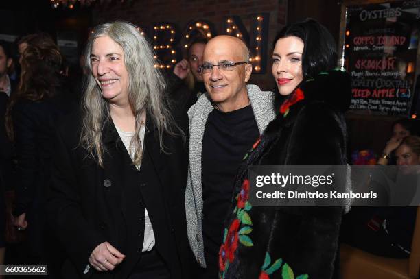 Patti Smith and Liberty Ross attend the after party for the premiere of "Ghost In The Shell" hosted by Paramount Pictures and Dreamworks Pictures at...