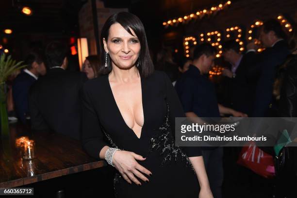 Juliette Binoche attends the after party for the premiere of "Ghost In The Shell" hosted by Paramount Pictures and Dreamworks Pictures at The Ribbon...