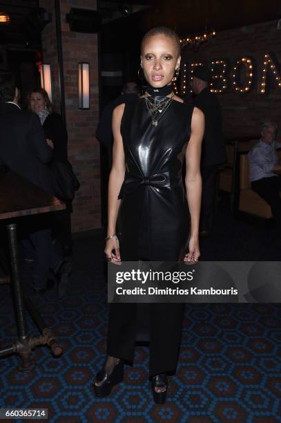 Adwoa Aboah attends the after party for the premiere of "Ghost In The Shell" hosted by Paramount Pictures and Dreamworks Pictures at The Ribbon on...