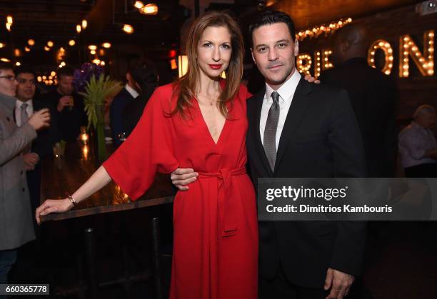 Alysia Reiner and David Alan Basche attend the after party for the premiere of "Ghost In The Shell" hosted by Paramount Pictures and Dreamworks...