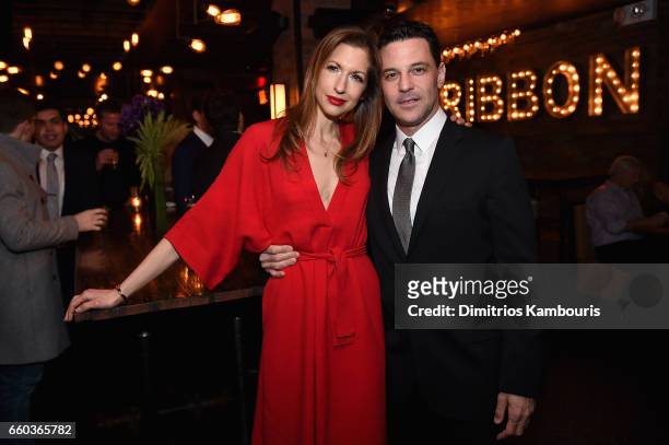 Alysia Reiner and David Alan Basche attend the after party for the premiere of "Ghost In The Shell" hosted by Paramount Pictures and Dreamworks...