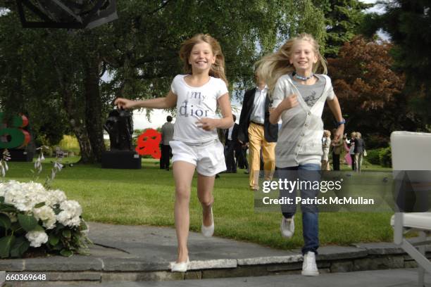 Alicia Matter and Bianca Baretta attend Art in the Park: Hotel Baur Au Lac in collaboration with Galerie Gmurzynska at Baur Au Lac on June 7, 2009 in...