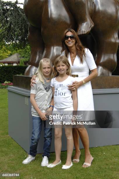 Bianca Baretta, Alicia Matter and Isabelle Matter attend Art in the Park: Hotel Baur Au Lac in collaboration with Galerie Gmurzynska at Baur Au Lac...