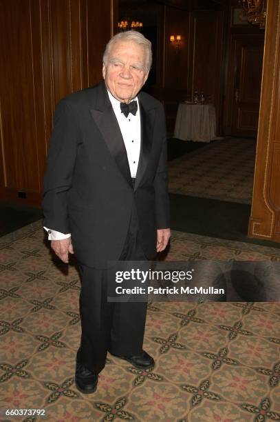 Andy Rooney attends the WGA East Awards at Pierre Hotel on February 21, 2004 in New York City.