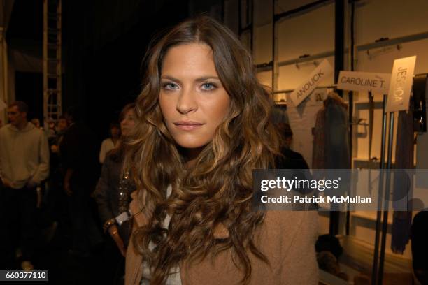 Frankie Rayder attends Michael Kors fashion show at at the tents on February 11, 2004 in New York City.