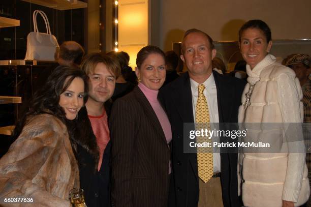 Pamela Fielder, Alvin Valley, Felicia Taylor, Mark Gilbertson and Somers Farkas attend Furla New York Flagship store opening at Furla on February 11,...