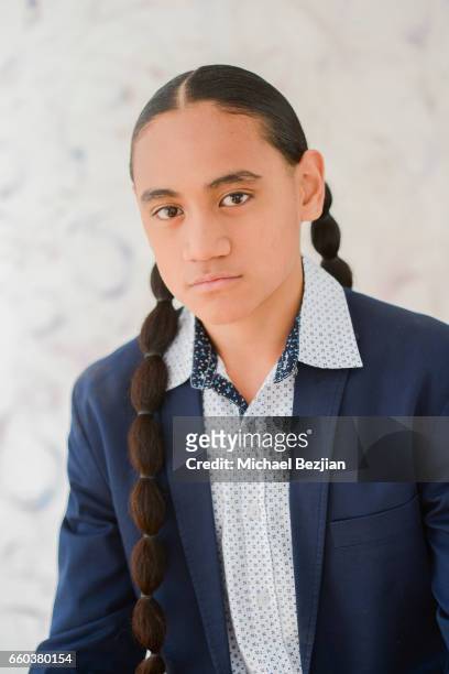 Siaki Sii poses for potrait at Julie Lake Visits The Artists Project on March 29, 2017 in Los Angeles, California.