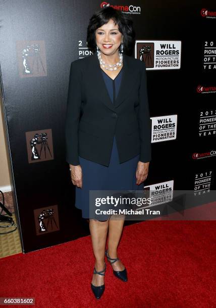 Cheryl Boone Isaacs arrives at the CinemaCon 2017 - Pioneer Dinner held at The Colosseum at Caesars Palace during CinemaCon, the official convention...