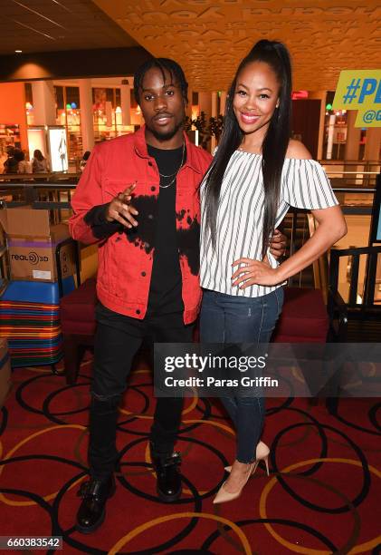 Actor Shameik Moore and actress Dawn Halfkenny attend "The Get Down Part II" Atlanta screening at AMC Phipps Plaza on March 29, 2017 in Atlanta,...