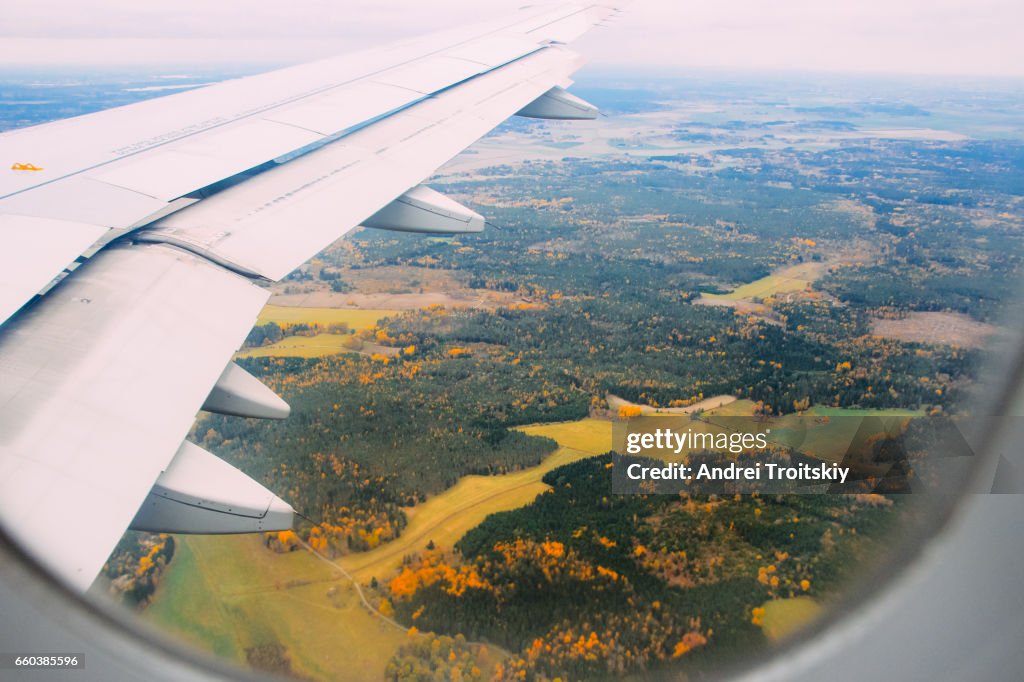 Plane is boarding at Arlanda Airport of Stockholm, Sweden