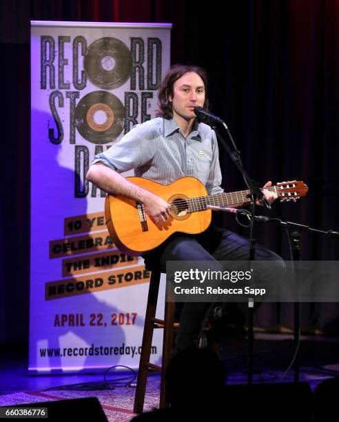 Singer/songwriter Matt Costa performs at Celebrating 10 Years of Record Store Day at The GRAMMY Museum on March 29, 2017 in Los Angeles, California.