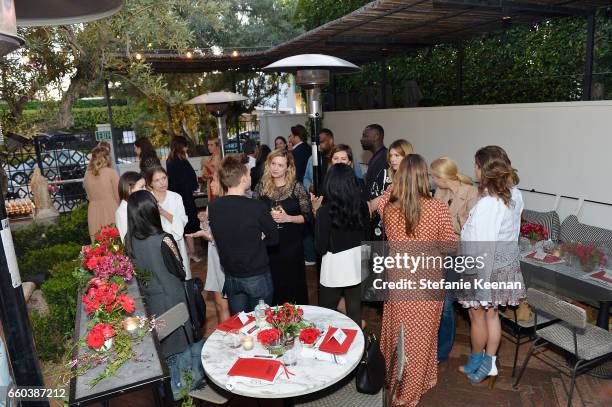 General view of atmosphere at Minka Kelly and Barrett Ward Co-Host the FashionABLE Equal Pay Day kick-off Dinner at Gracias Madre on March 29, 2017...