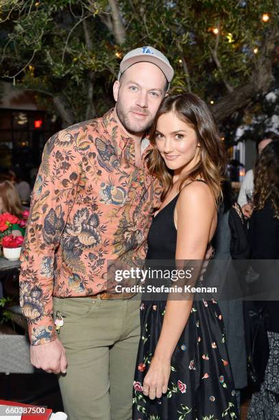 Johnny Wujek and Minka Kelly attend Minka Kelly and Barrett Ward Co-Host the FashionABLE Equal Pay Day kick-off Dinner at Gracias Madre on March 29,...