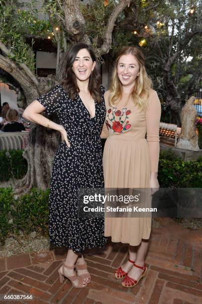 Darcy Carden and Miranda Erokan attend Minka Kelly and Barrett Ward Co-Host the FashionABLE Equal Pay Day kick-off Dinner at Gracias Madre on March...