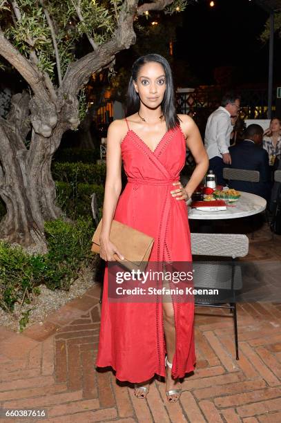 Azie Tesfai attends Minka Kelly and Barrett Ward Co-Host the FashionABLE Equal Pay Day kick-off Dinner at Gracias Madre on March 29, 2017 in Los...