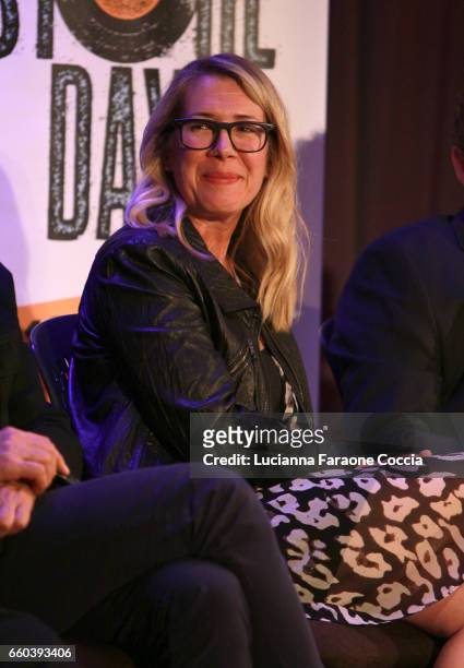 Co-founder and President/CEO of the Pablove Foundation Jo Ann Thrailkill speaks onstage at 10 years of Record Store Day at The GRAMMY Museum on March...