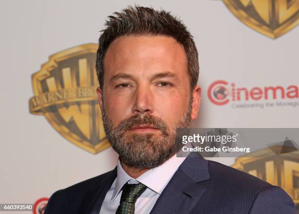 Actor Ben Affleck attends the Warner Bros. Pictures presentation during CinemaCon at The Colosseum at Caesars Palace on March 29, 2017 in Las Vegas,...