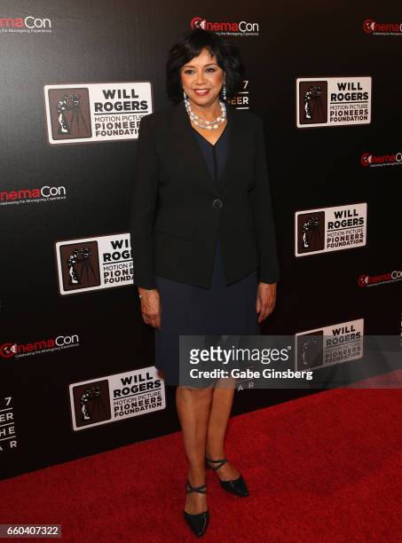 Academy of Motion Picture Arts and Sciences President Cheryl Boone Isaacs, recipient of the Pioneer of the Year award, attends the 2017 Will Rogers...