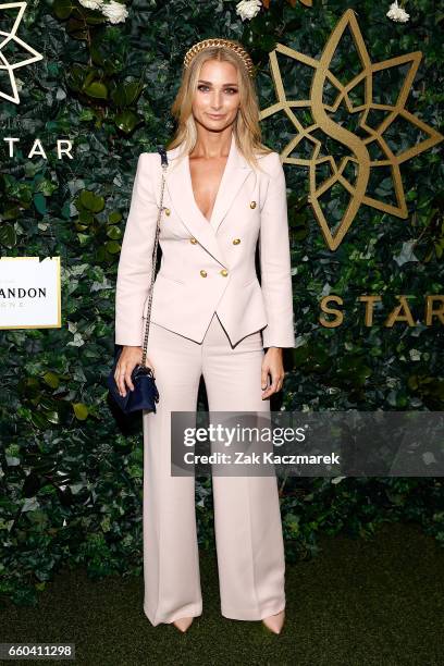 Anna Heinrich arrives ahead of the Star Doncaster Mile Inaugural Luncheon at The Star on March 30, 2017 in Sydney, Australia.