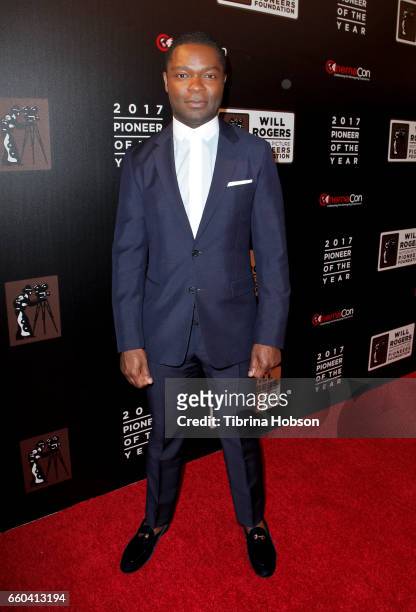 Actor David Oyelowo attends the 2017 Will Rogers Pioneer of the Year dinner honoring Cheryl Boone Isaacs during CinemaCon 2017 at Caesars Palace on...